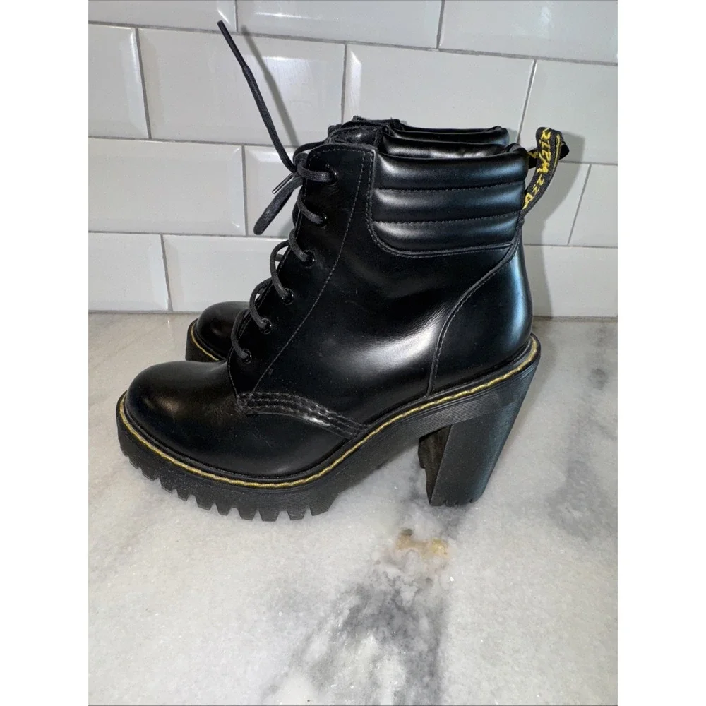 Dr Martens PersephoneHeel Ankle Booties Womens Size‎ 6 EUR 37 Black LeatherNWOT